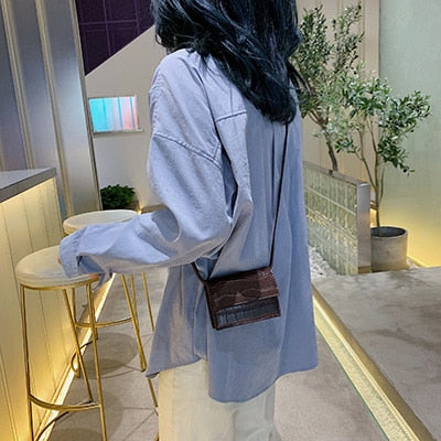 Mini Stone Pattern Crossbody Bags For Women 2019 Pu Leather Purses and Handbags New Designer Ladies Shoulder Messenger Bag