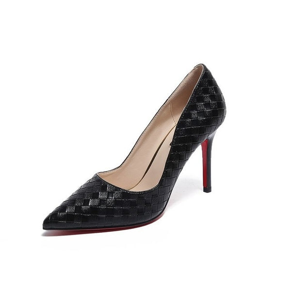Europe Sexy Women Shoes Red Bottom High Heels Pumps Spring/Autumn 2019 New Pointed Thin Heels Slip-on Shoes Woman Party Shoes