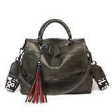 Designer Colored Strap Luxury Ladies Handbags Leather Women Messenger Bags Tassel Crossbody Bags for Female Small Shoulder Bag