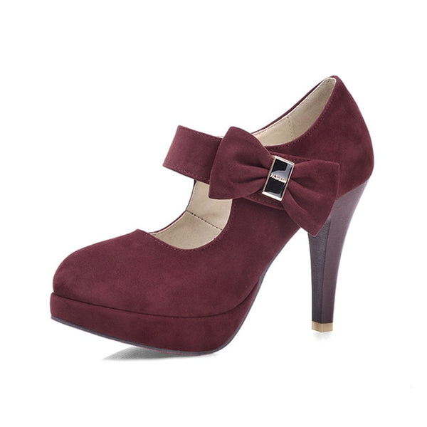 Dilalula New Arrivals Big Size 30-48 Fashion Platform High Heels Women Pumps Spring Summer Bowtie Wedding Party Shoes Woman