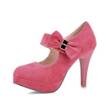 Dilalula New Arrivals Big Size 30-48 Fashion Platform High Heels Women Pumps Spring Summer Bowtie Wedding Party Shoes Woman