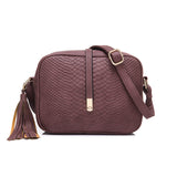 REALER small shoulder bag for women messenger bags ladies retro PU leather handbag purse with tassels female crossbody bag