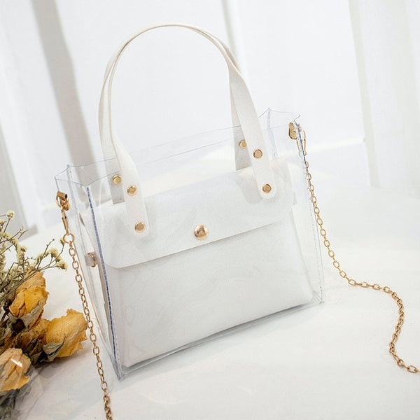 Fashion Transparent PVC Bags for Women 2019 Mini Shoulder Bag Female Small Leather Handbags Crossbody Phone Pouch Bolsa Feminina