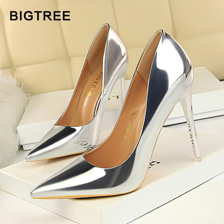 Eilyken PVC Transparent Leopard grain Pumps Heel Stilettos High Heels Womens Party Shoes Nightclub Pump Sandals 35-42