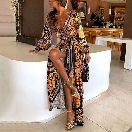 new Girls White Summer Bohemian Mini Dress Women Fashion Spring Solid White Mini Lace Casual Clothes V-neck Long Sleeve Dresses