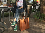 2019 new Pu Leather Bag Simple Handbags Famous Brands Women Shoulder Bag Casual Big Tote Vintage Ladies Crossbody Bags