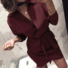 KANCOOLD Dress Women's Fashion Long Sleeve Autumn Dress Casual knotted Sheath sashes Dress women 2018Oct18